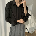 Long Sleeve Retro Style Drape Shirt